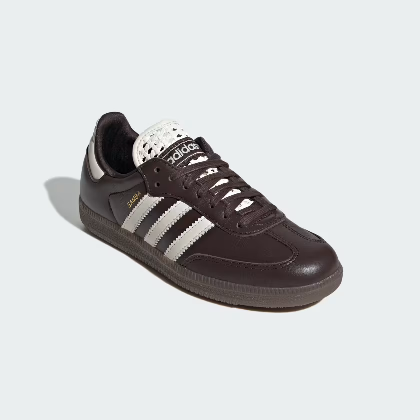 Adidas Samba OG Shoes Aurora Coffee / Off White / Gold Metallic
