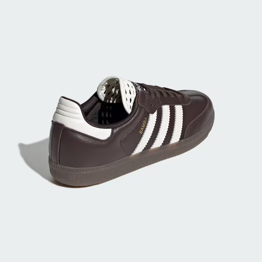 Adidas Samba OG Shoes Aurora Coffee / Off White / Gold Metallic
