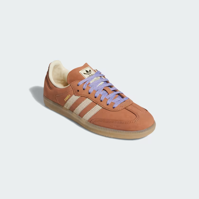 Adidas Samba OG Shoes Clay Strata / Warm Vanilla / Light Purple
