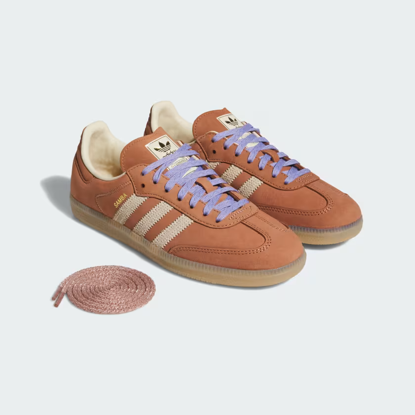 Adidas Samba OG Shoes Clay Strata / Warm Vanilla / Light Purple