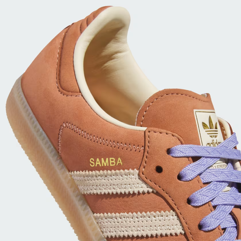 Adidas Samba OG Shoes Clay Strata / Warm Vanilla / Light Purple