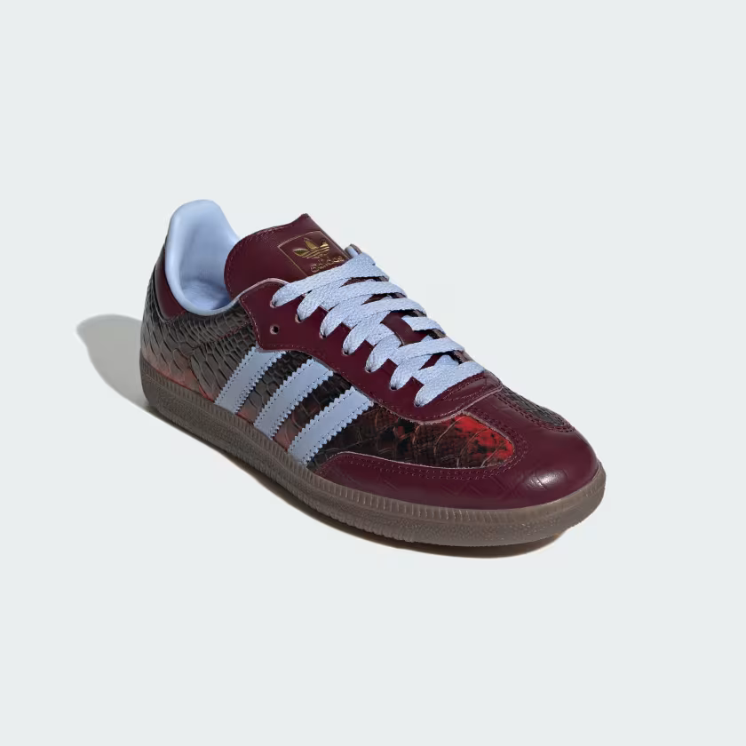 Adidas Samba OG Shoes Maroon / Blue Dawn / Gold Metallic