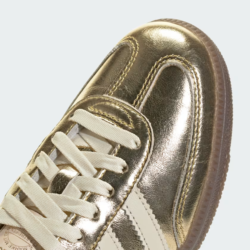 Adidas Samba OG Shoes Gold Metallic / Off White / Gum
