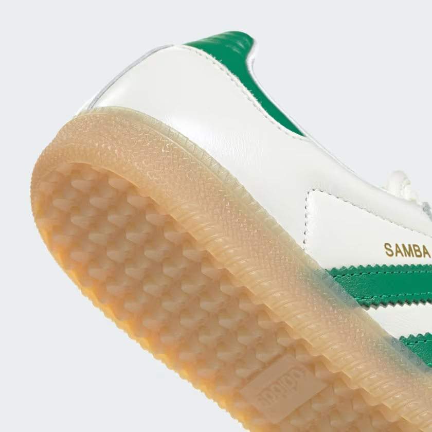 Adidas Samba OG Shoes Off White / Green / Gold Metallic