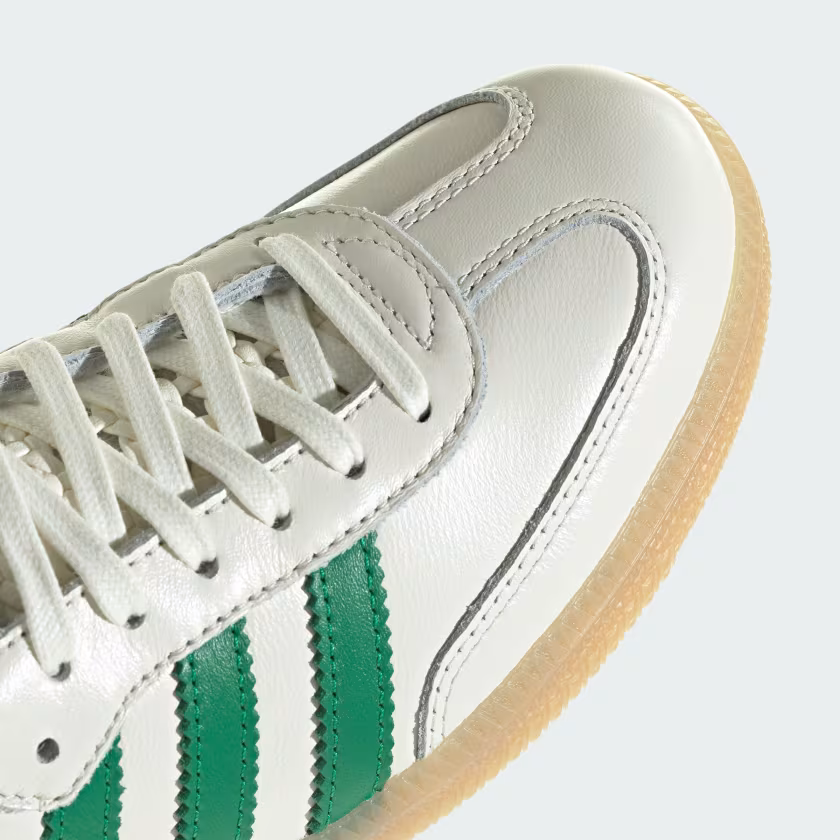 Adidas Samba OG Shoes Off White / Green / Gold Metallic