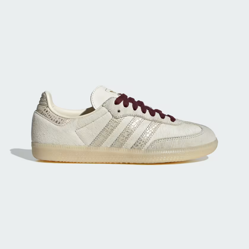 Adidas Samba OG Shoes  Cream White / Cream White / Maroon