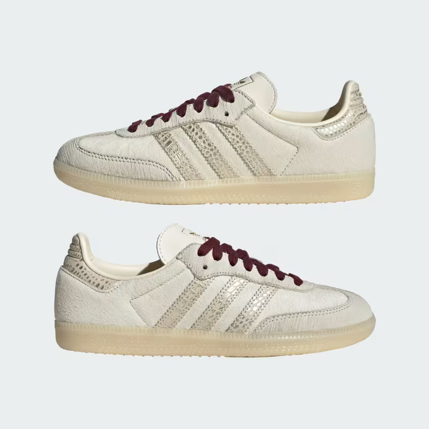 Adidas Samba OG Shoes  Cream White / Cream White / Maroon