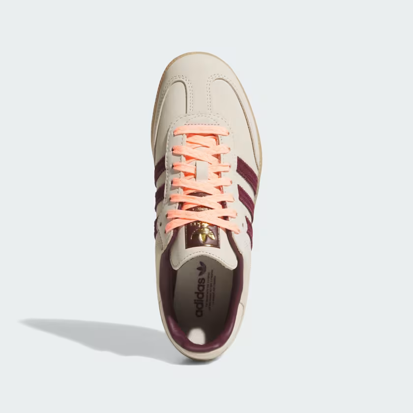 Adidas Samba OG Shoes  Wonder White / Maroon / Frozen Turbo