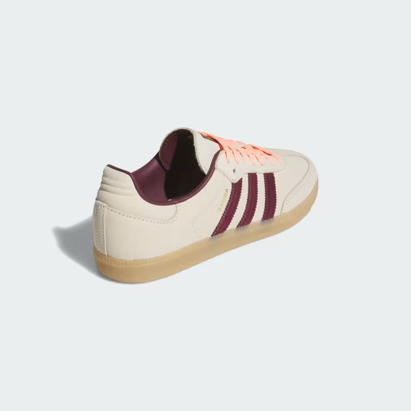 Adidas Samba OG Shoes  Wonder White / Maroon / Frozen Turbo
