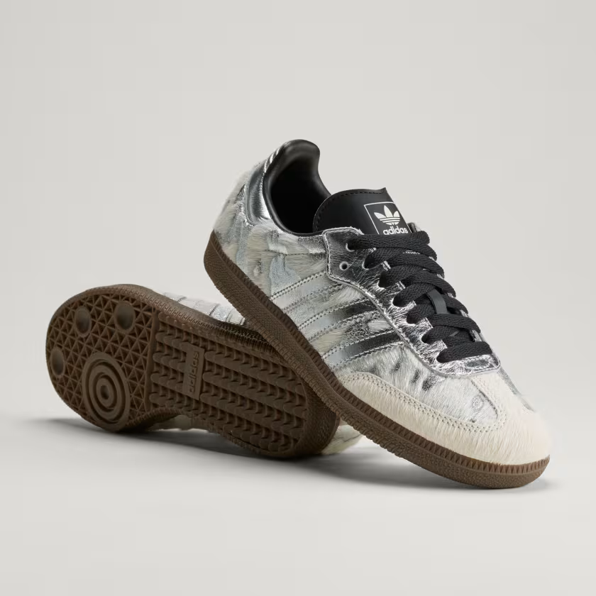Adidas Samba OG Shoes Cream White / Silver Metallic / Core Black