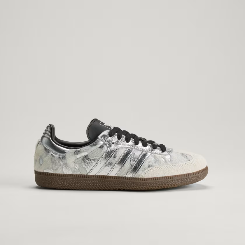 Adidas Samba OG Shoes Cream White / Silver Metallic / Core Black
