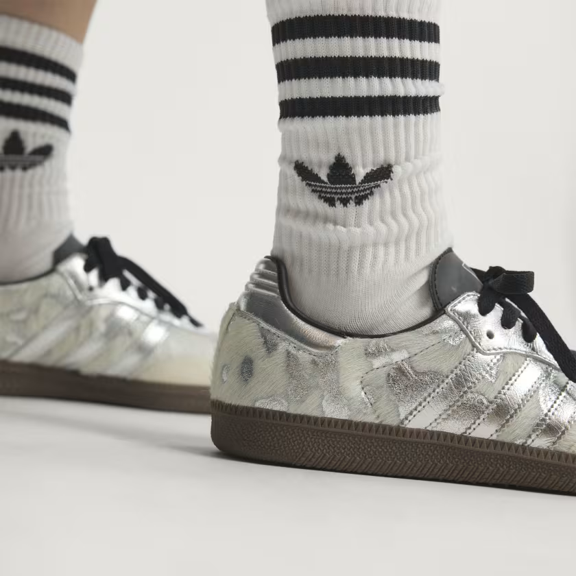 Adidas Samba OG Shoes Cream White / Silver Metallic / Core Black