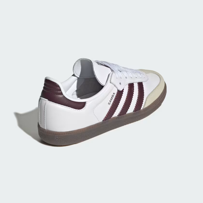 Adidas Samba OG Shoes Cloud White / Maroon / Gum