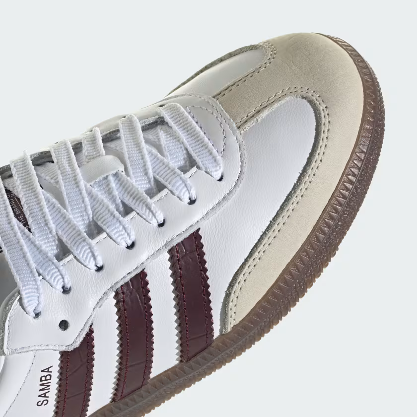 Adidas Samba OG Shoes Cloud White / Maroon / Gum