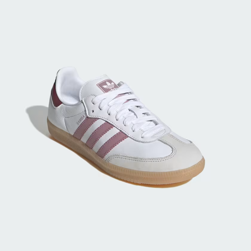 Adidas Samba OG Shoes Cloud White / Magic Mauve / Burgundy