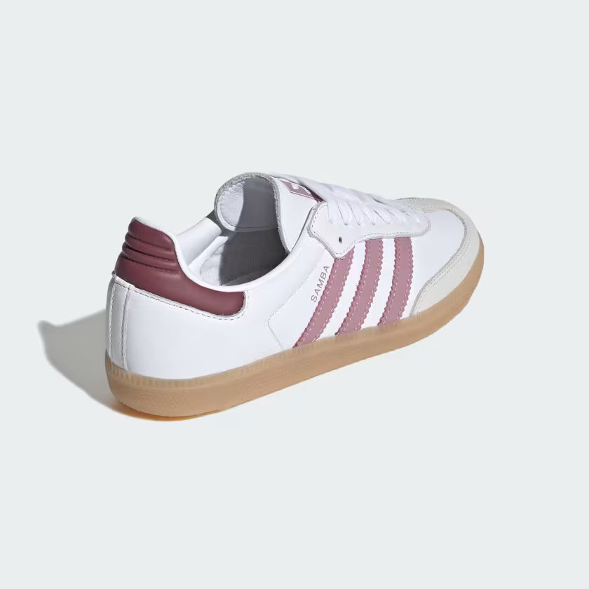 Adidas Samba OG Shoes Cloud White / Magic Mauve / Burgundy
