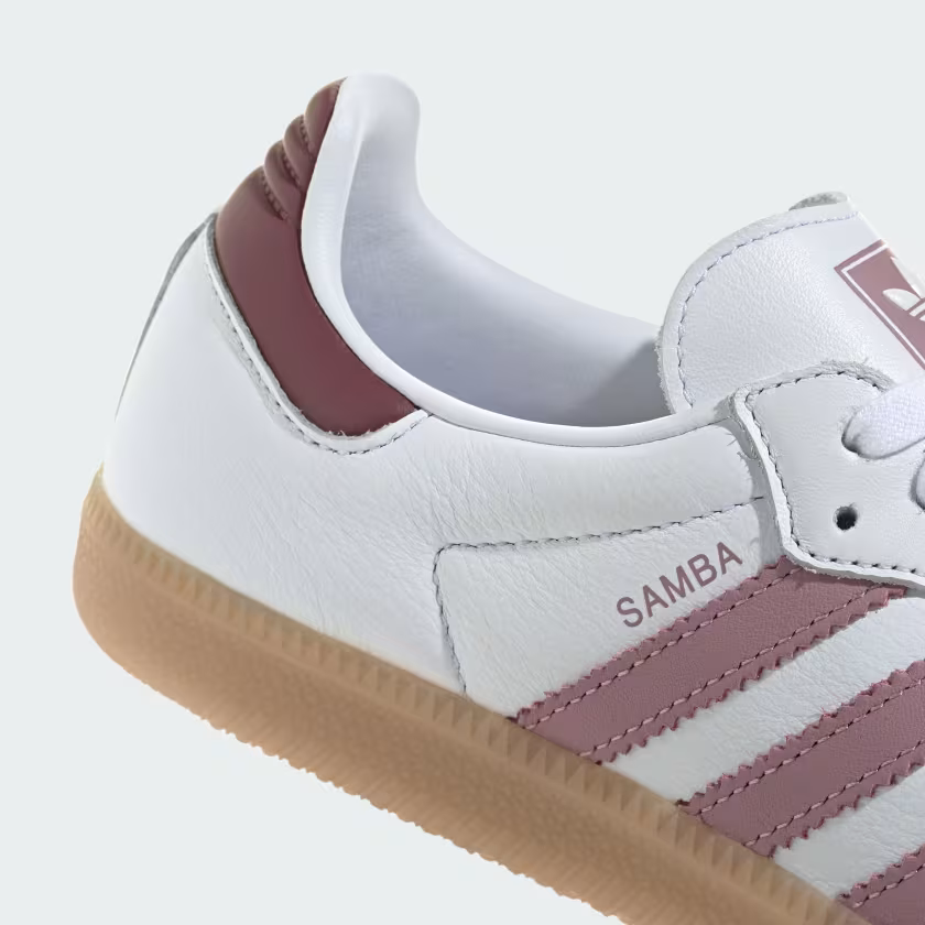Adidas Samba OG Shoes Cloud White / Magic Mauve / Burgundy