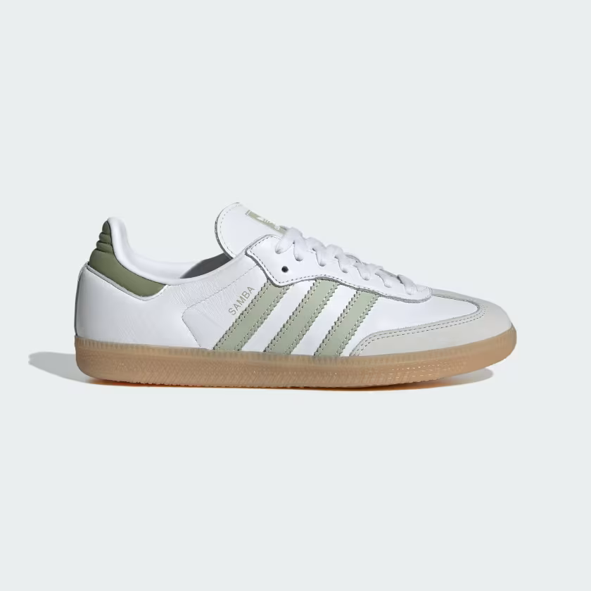 Adidas Samba OG Shoes Cloud White / Halo Green / Tent Green
