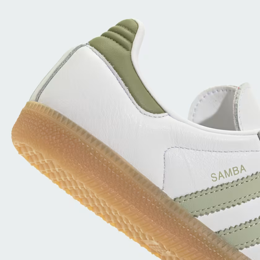 Adidas Samba OG Shoes Cloud White / Halo Green / Tent Green