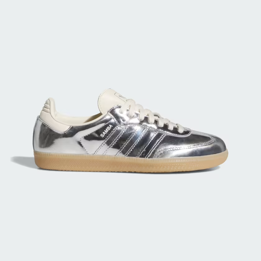 Adidas Samba OG Shoes Silver Metallic / Silver Metallic / Gum