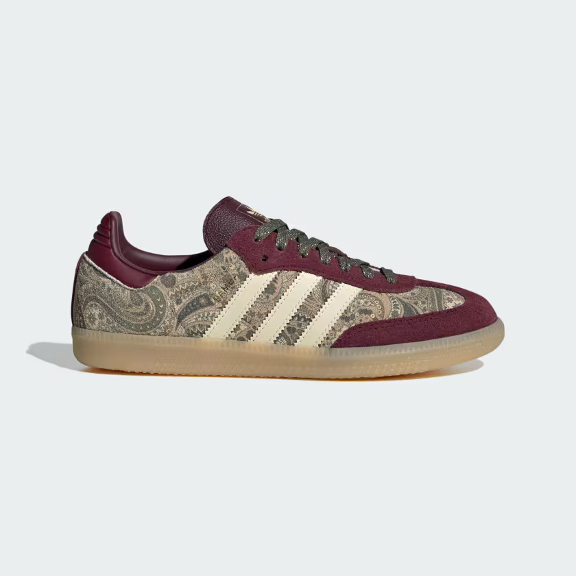 Adidas Samba OG Shoes Maroon / Warm Vanilla / Olive Strata