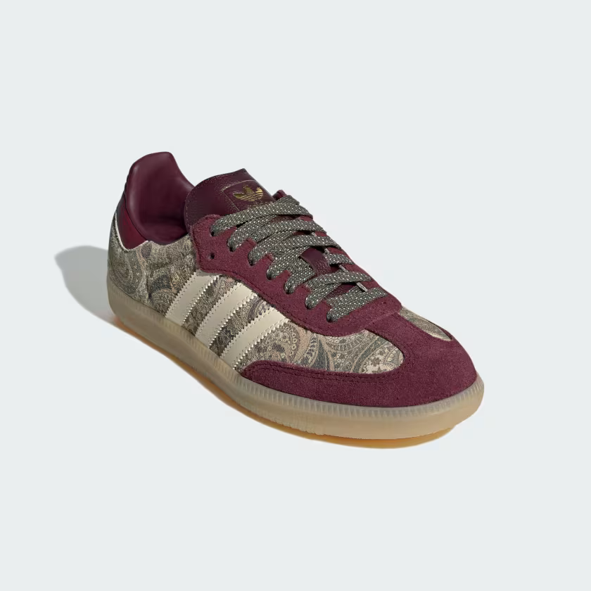Adidas Samba OG Shoes Maroon / Warm Vanilla / Olive Strata