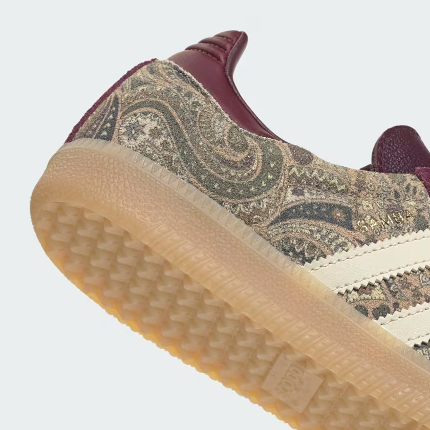 Adidas Samba OG Shoes Maroon / Warm Vanilla / Olive Strata