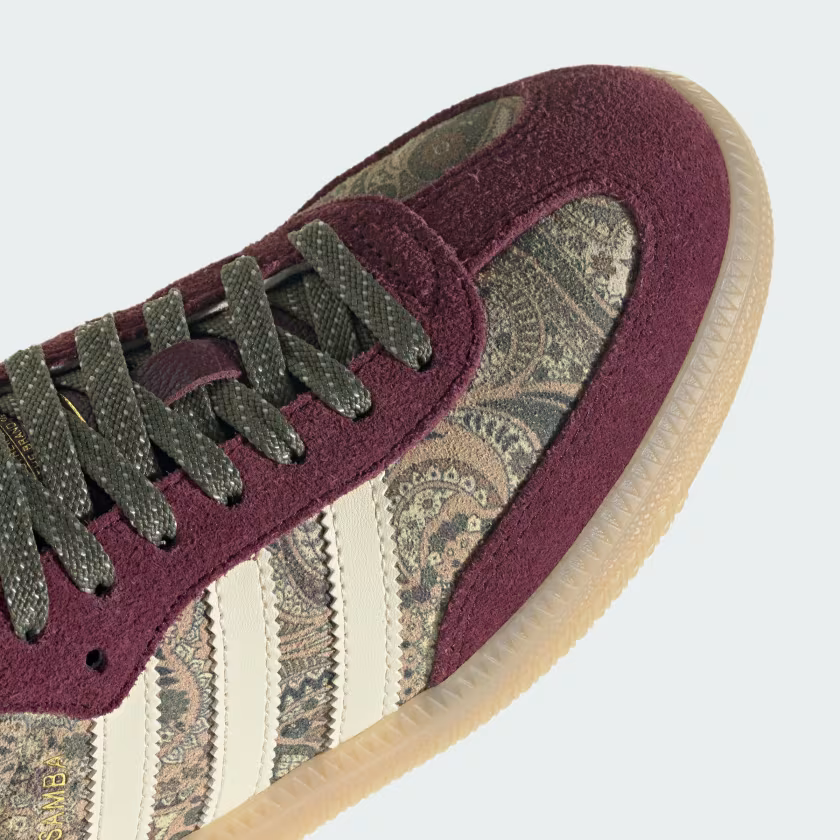 Adidas Samba OG Shoes Maroon / Warm Vanilla / Olive Strata