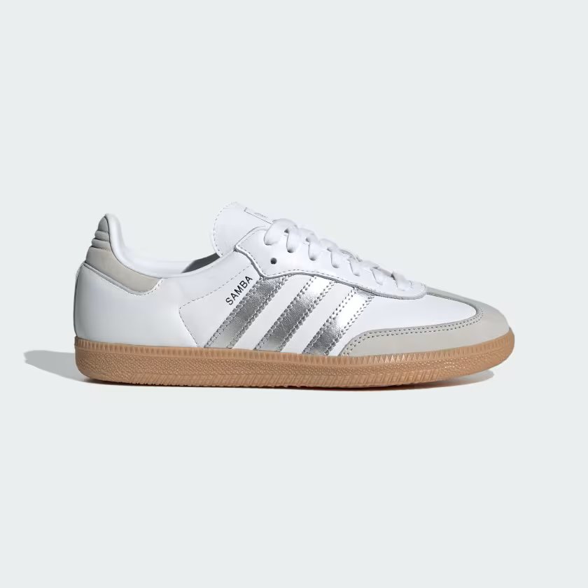 Adidas Samba OG Shoes  Cloud White / Silver Metallic / Grey One