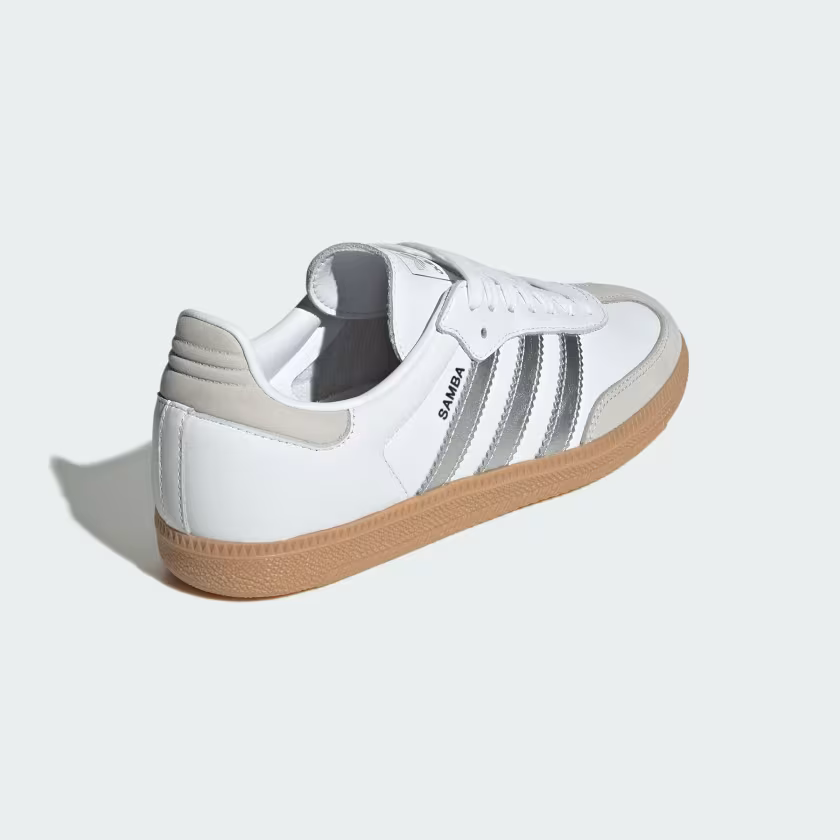 Adidas Samba OG Shoes  Cloud White / Silver Metallic / Grey One