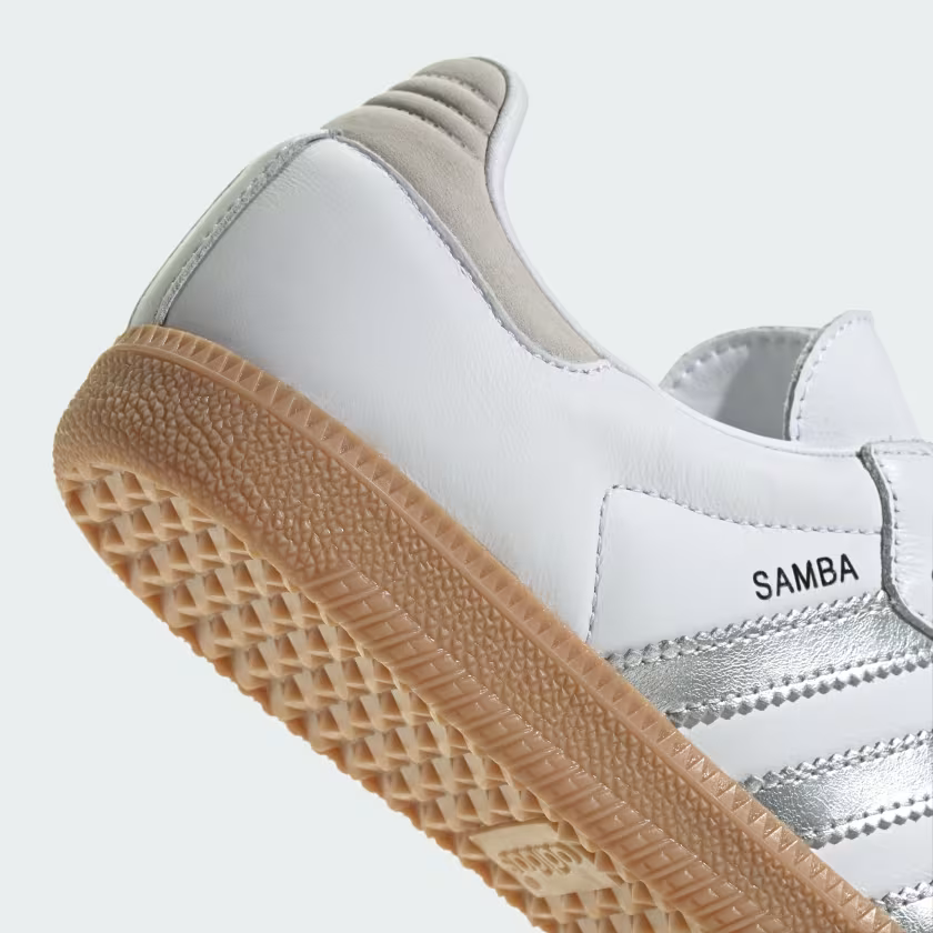 Adidas Samba OG Shoes  Cloud White / Silver Metallic / Grey One